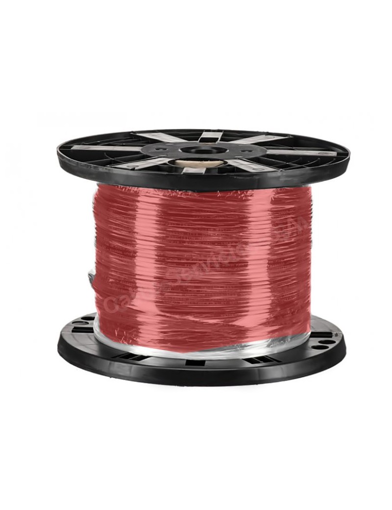 Cable mini coaxial RG-59 Tri-shield  95 %, rojo  0.164 O.D. 23 AWG