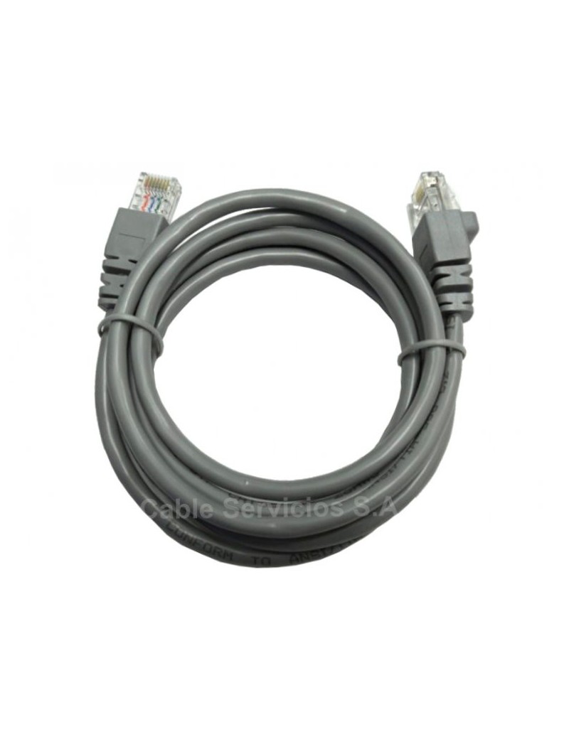 Cable de red internet UTP patch cord CAT 5e con conectores RJ45 8P8C macho  5 mts