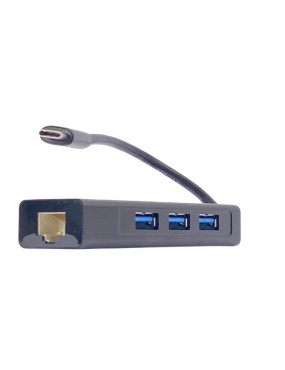 Hub multipuerto 4 en 1 USB C a 3 puertos USB 3.0 y 1 puerto  Gigabit Ethernet RJ-45