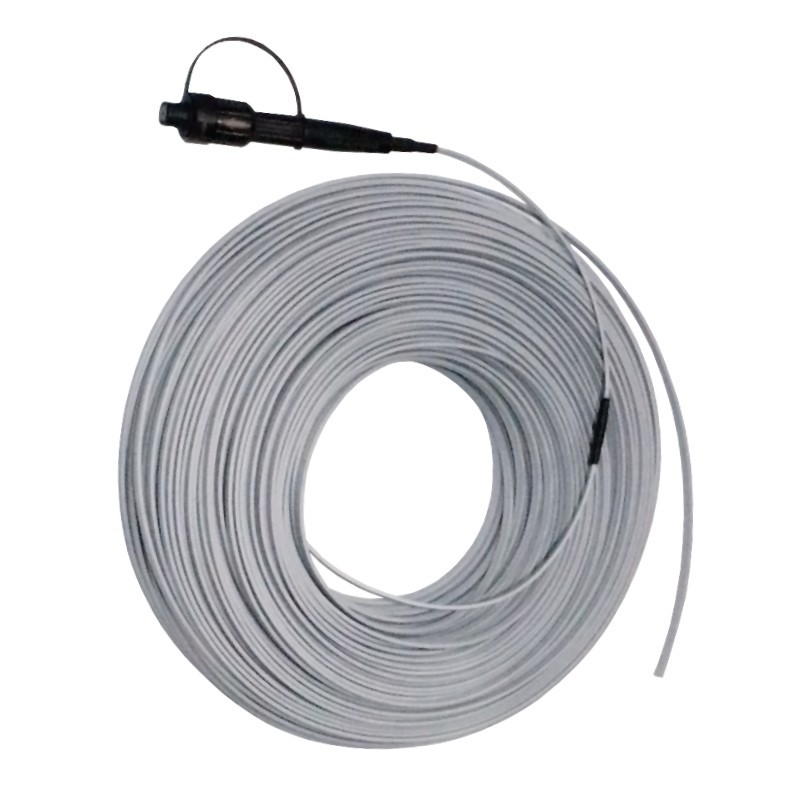 Cable drop plano figura 8 preconectorizado SC/APC compatible 100 mts