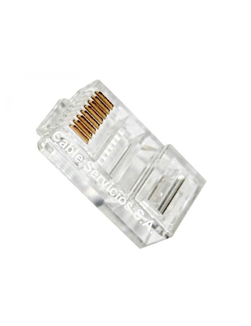 obesidad desayuno mental Conector RJ-45 CAT 5E de 8 contactos compatible con cable UTP 1 Gbps  carcasa policarbonato