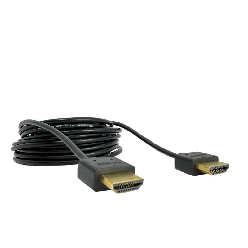 Cable HDMI ultra delgado con canal de Ethernet conectores tipo A macho a macho 3.65 mts HD 3D 4K