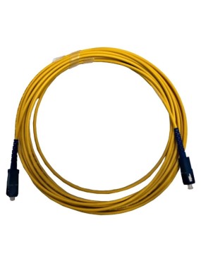Patch Cord SC/PC a SC/PC fibra monomodo simplex de 5 mts 3mm LSZH chaqueta amarilla ITU-T G652D