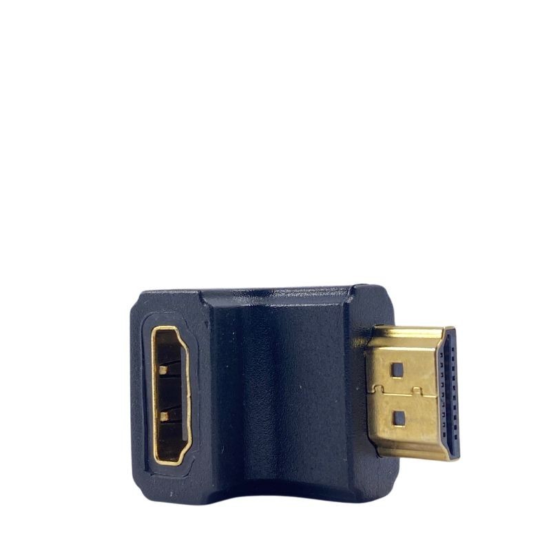 Adaptador HDMI de 90° con conectores HDMI hembra a macho tipo A