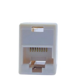 Adaptador unión RJ-45 hembra a hembra para extender cables de red  Ethernet CAT 5, 5e  y 6