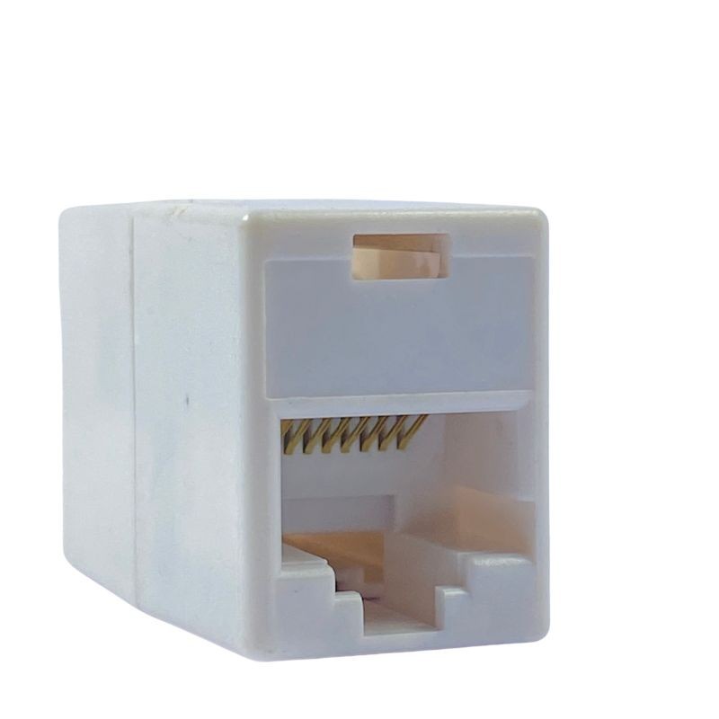 Adaptador unión RJ-45 hembra a hembra para extender cables de red  Ethernet CAT 5, 5e  y 6