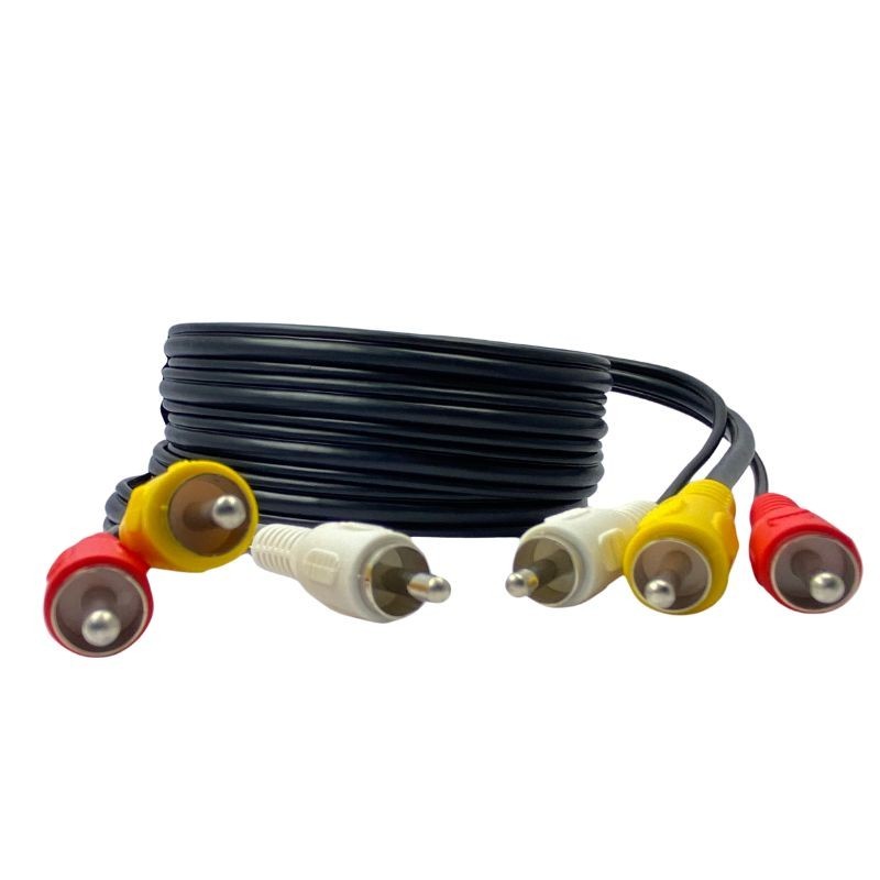 Cable 3 RCA macho a 3 RCA macho 1,83 m de audio y video compuesto