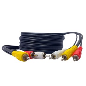 Cable 3 RCA macho a 3 RCA macho 1,83 m de audio y video compuesto