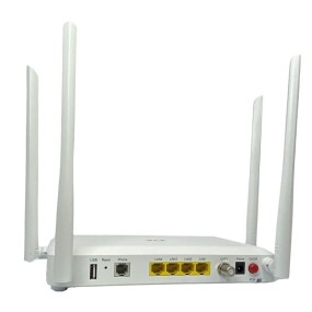 ZTE® ONU GPON Wi-Fi 6 doble banda 4 GE LAN + CATV + telefonía