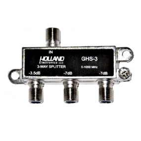 GHS Holland Electronics Splitter domiciliario 3 vías 5-1002 MHz