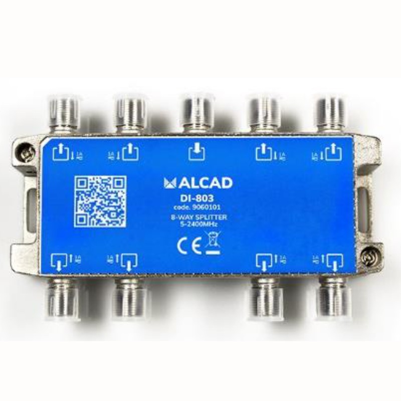 Splitter domiciliario de ocho vías de alta frecuencia 5-2400 MHz