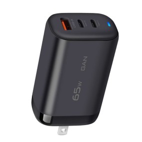Cargador Rápido GaN 65W | 3 Puertos USB-C y USB-A para Portátil y Móvil