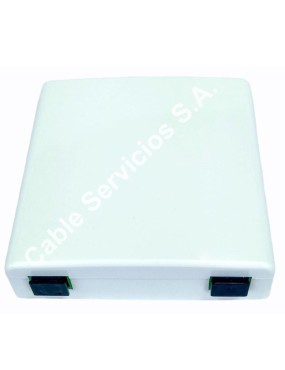 Caja terminal de fibra óptica FTTH para montaje en pared de 2 puertos, 2 adaptadore SC-APC A86 ABS