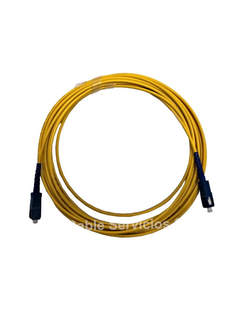 Patch Cord SC/PC a SC/PC fibra monomodo simplex de 3 mts 3mm LSZH chaqueta amarilla ITU-T G652D