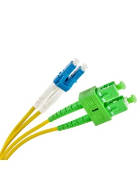 Patch Cord de fibra óptica  LC/UPC a SC/APC monomodo dúplex LSZH  3mts