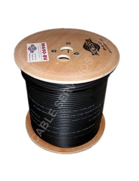 M690-BV Cable coaxial RG-6 negro  al 90%