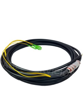 Cable de servicio para nodo óptico, 4 fibras, 4 conectores SC/APC 15 mts