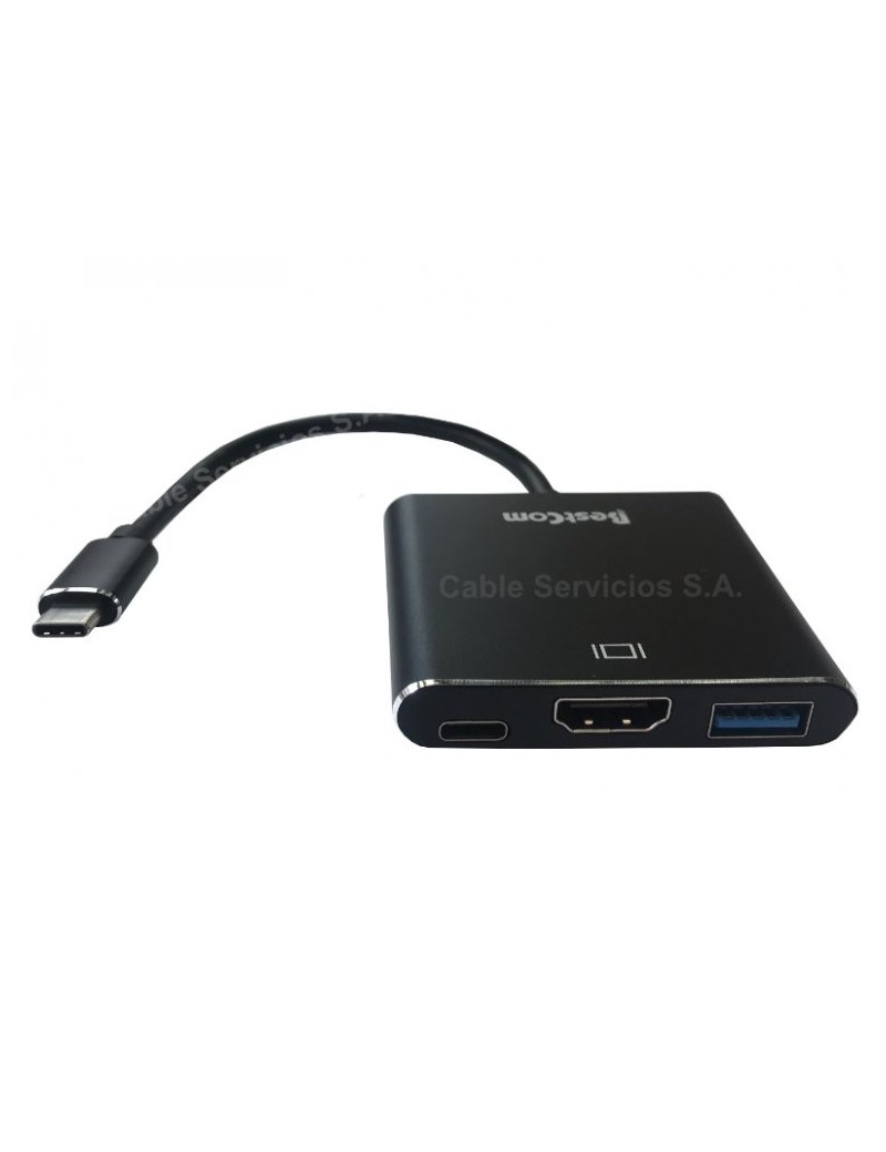 CABLE ADAPTADOR DE USB 3.0 MACHO A HDMI HEMBRA FULL HD DE ALUMINIO