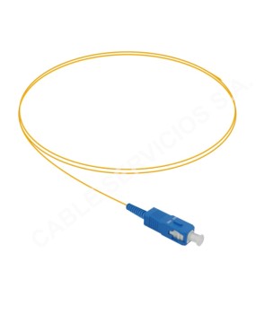 Pigtail de fibra óptica con conector SC/UPC simplex monomodo 2mm LSZH  de 1 mt