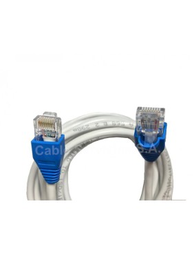 Cable de red internet UTP patch cord CAT 5e con conectores RJ45 8P8C macho 5 mts