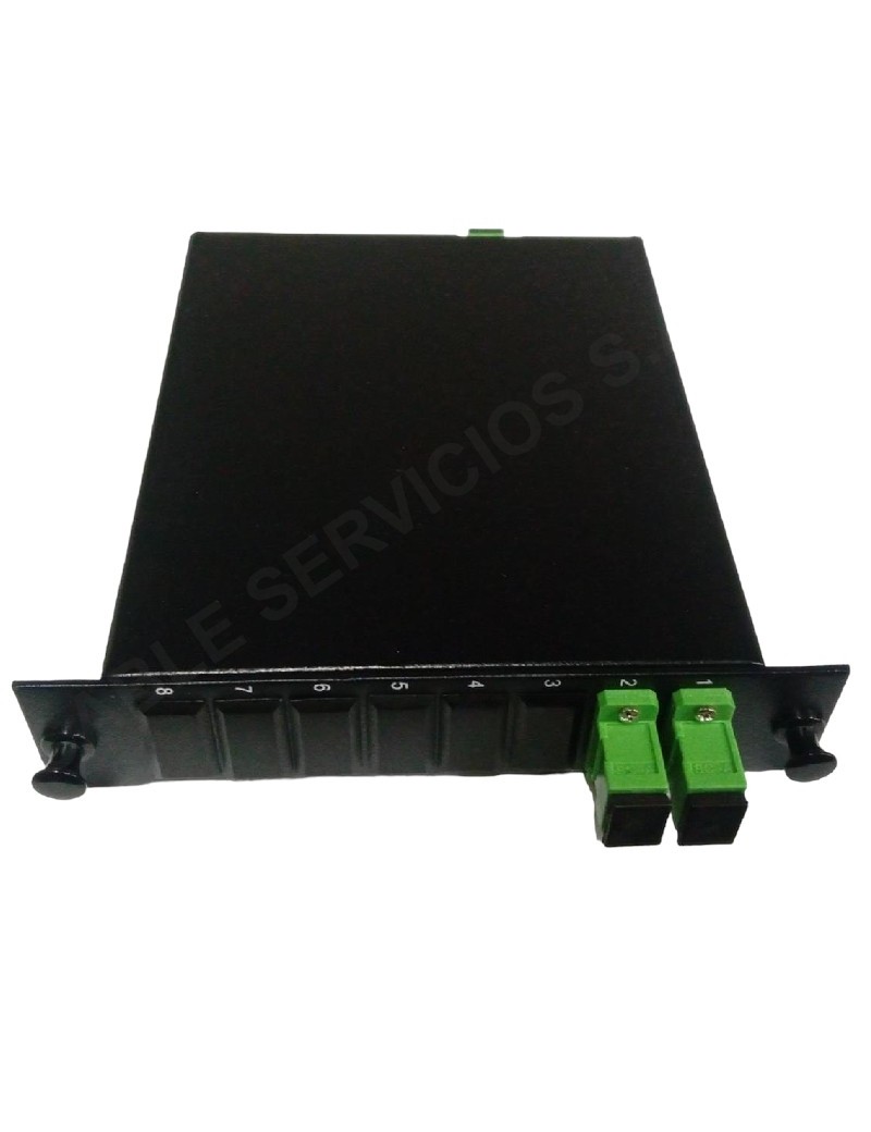 Splitter de fibra óptica 1X2 dual monomodo SC/APC 60/40 tipo casete