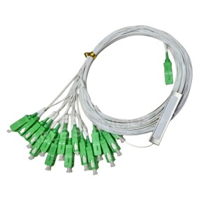 Splitter de fibra óptica tipo tubo PLC con conectores SC/APC 1x16 monomodo