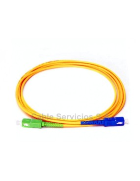 Patch Cord  SC/APC a SC/UPC fibra monomodo simplex 9/125 m de 1.5 metros chaqueta amarilla 3mm